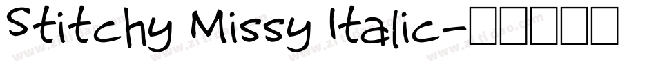 Stitchy Missy Italic字体转换